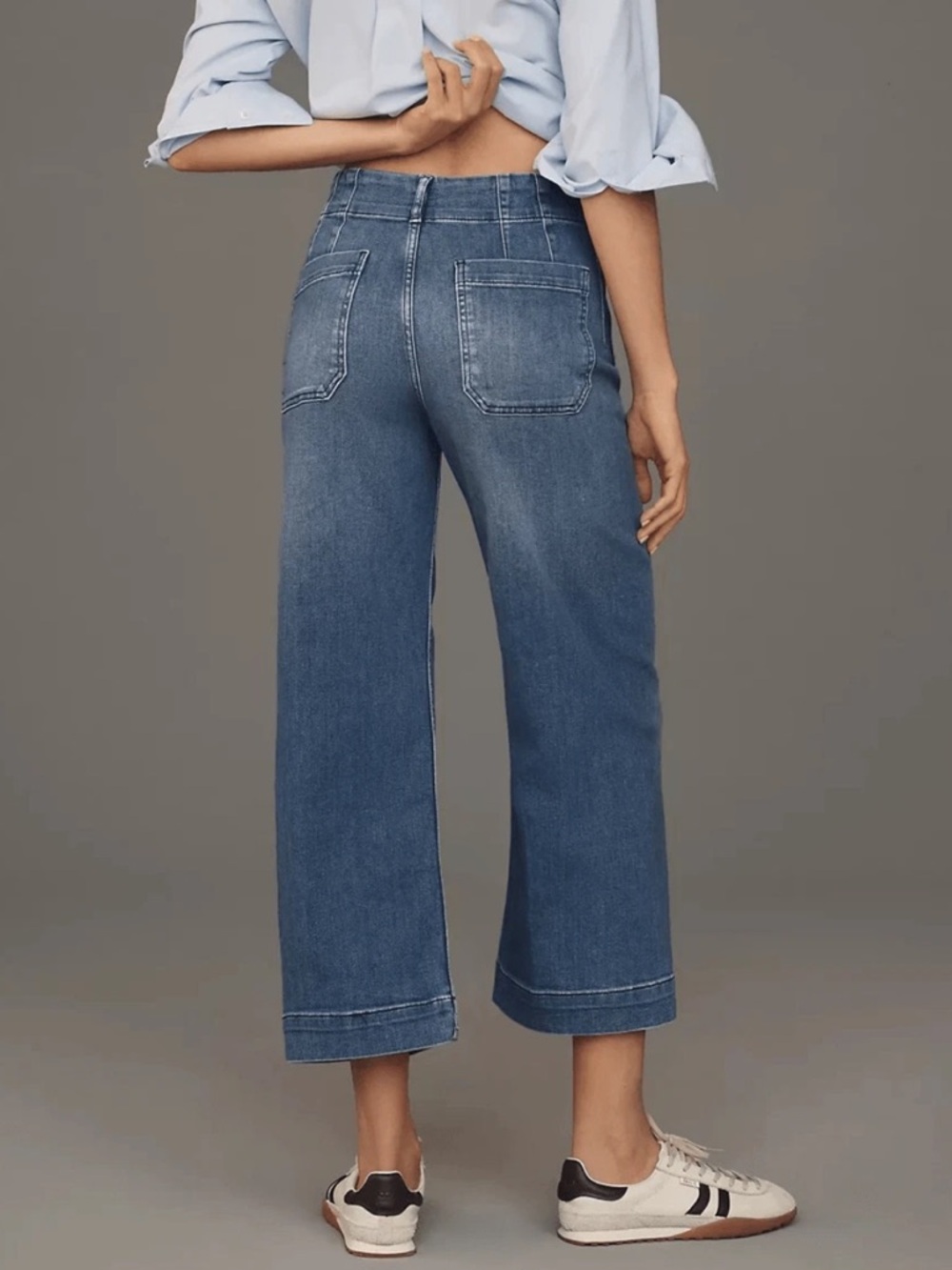 Anthropologie Maeve The Colette Crop High Rise Wide Leg Jeans - Picture 2 of 6